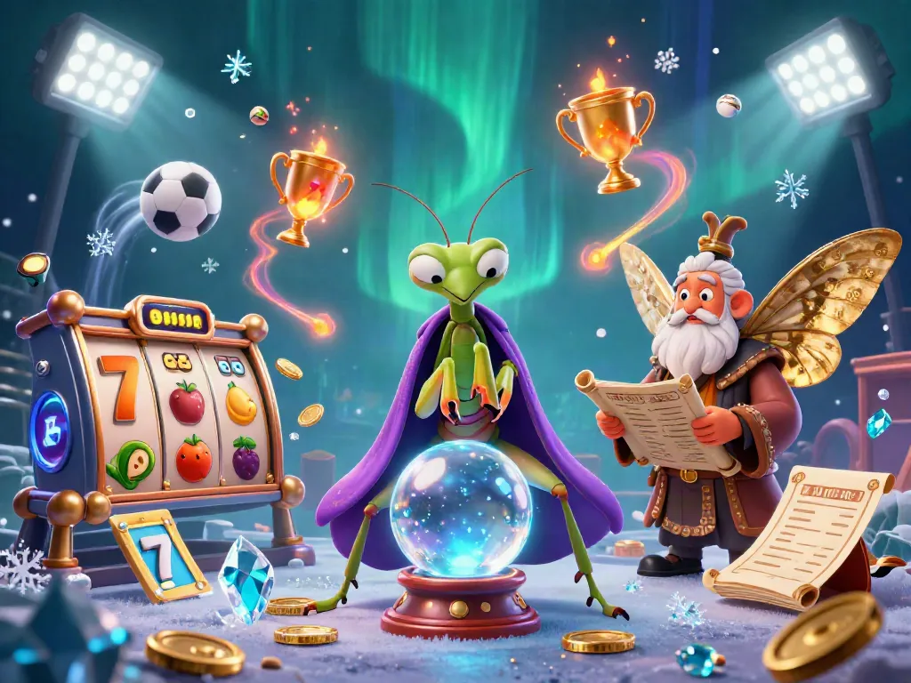 Win big at kingjohnnie as fortune tellers and gaming elements blend in a vibrant casino scene.