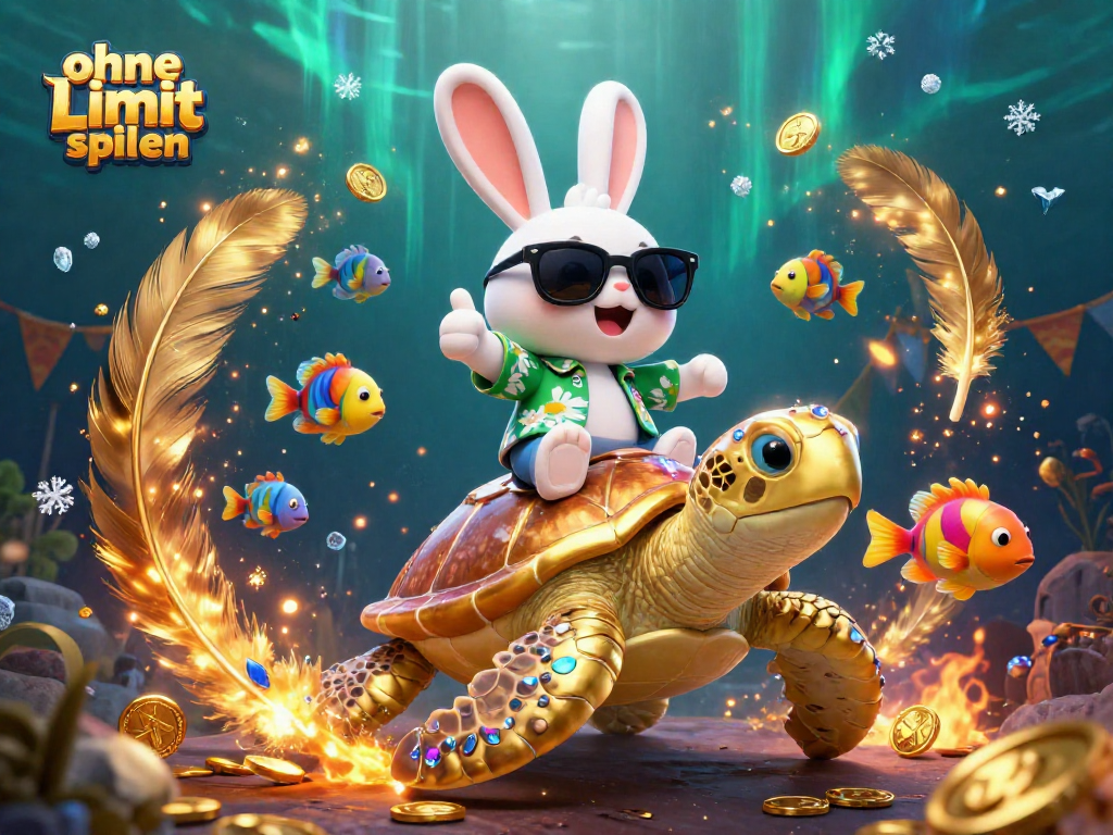 Experience ohne Limit spielen in a vibrant 3D illustration, filled with fun casino elements.