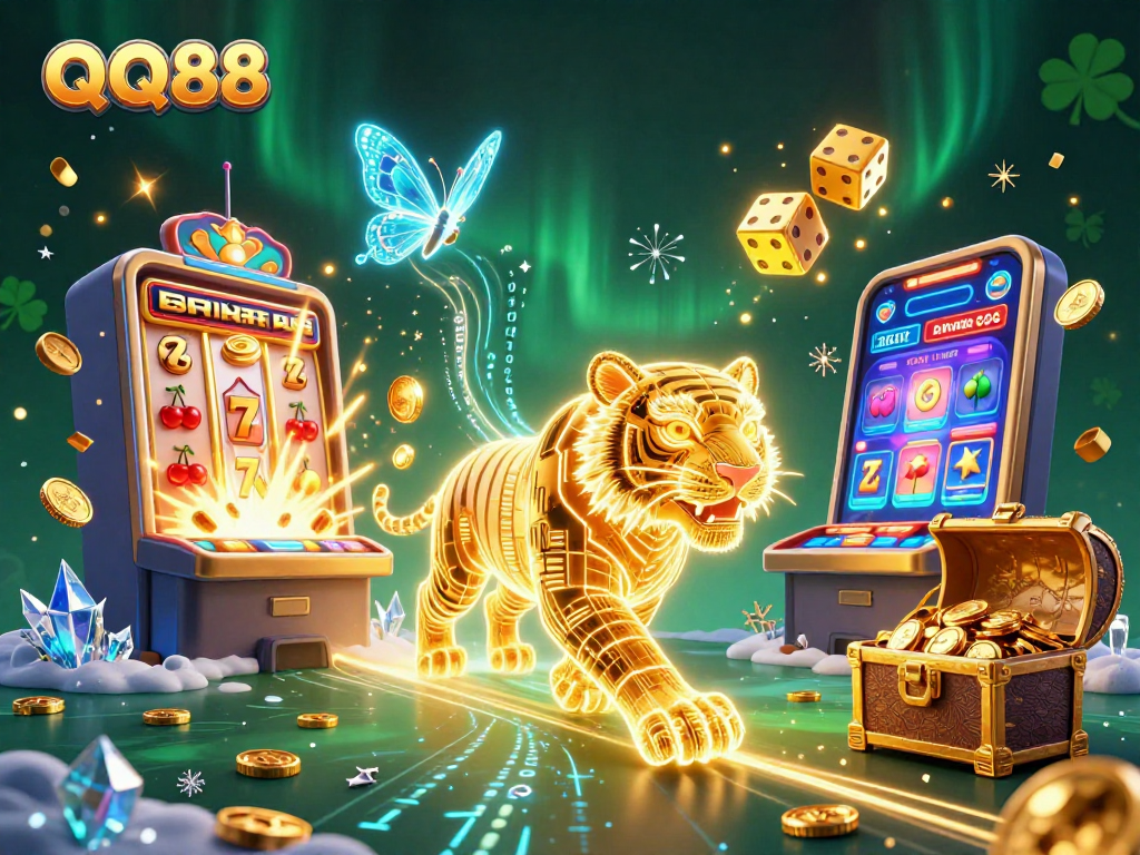 Experience thrilling gameplay and instant wins with QQ88's dynamic online casino, featuring vibrant animations and jackpots.