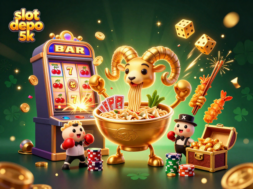 Spin the reels with slot depo 5k and catch jackpot-winning moments in this vibrant casino scene.