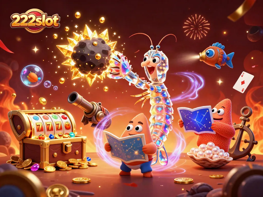 Permainan slot menarik di 222slot dengan samurai udang mantis dan harta karun menggiurkan.