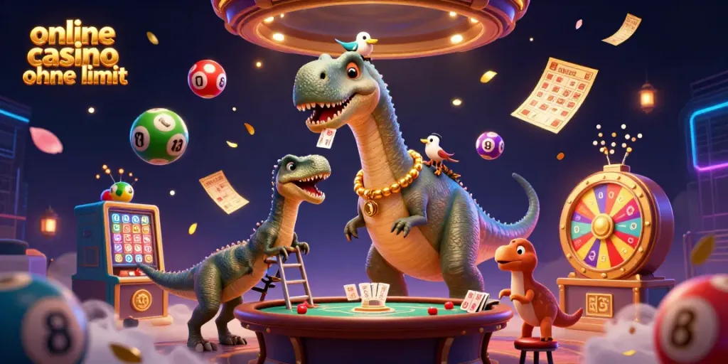 Engaging scene depicting online casino ohne limit with vibrant characters and gaming elements.