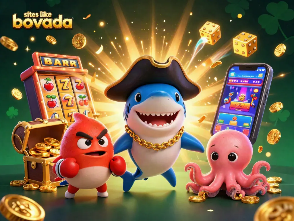 Experience thrilling games with sites like Bovada, featuring lively characters and casino magic.
