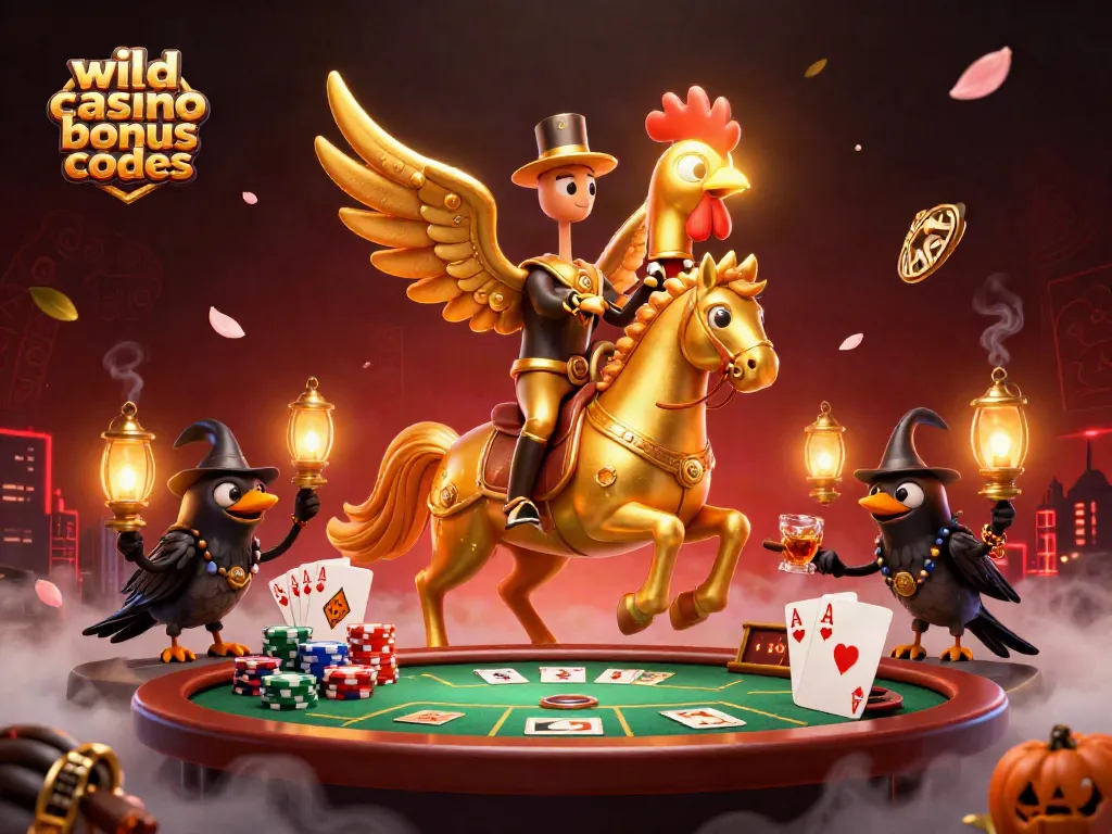 Experience wild casino bonus codes with dynamic casino action in a vivid 3D illustration.
