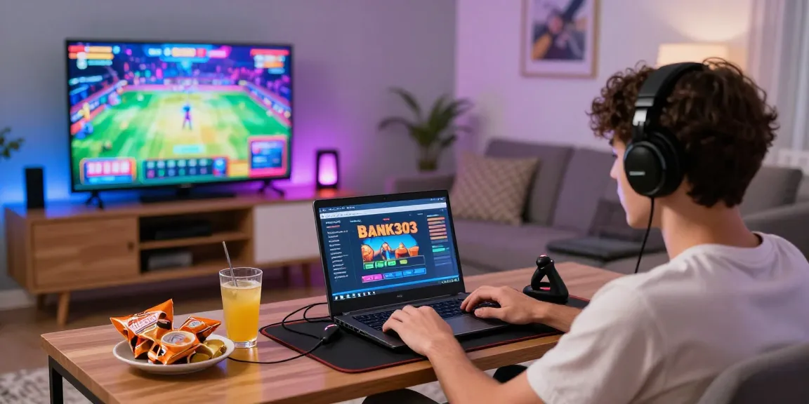 Engaged players using bank303 daftar in a modern gaming setup with vibrant atmosphere.