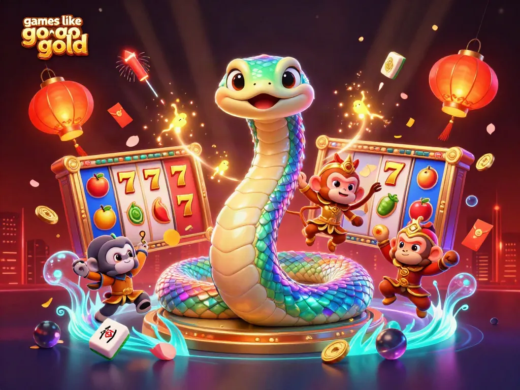 Spin and win at sweepstakes casinos with games like Go Go Gold featuring exciting slot symbols and vibrant characters.