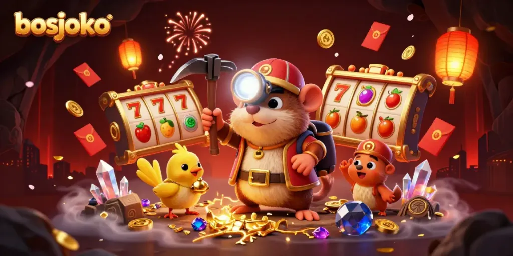 Experience the vibrant world of bosjoko with slots, golden treasures, and dynamic casino excitement.