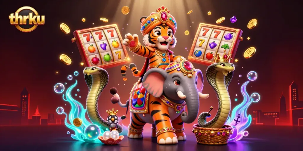 Play thrilling slots with thrku featuring dynamic characters and vibrant winning elements.