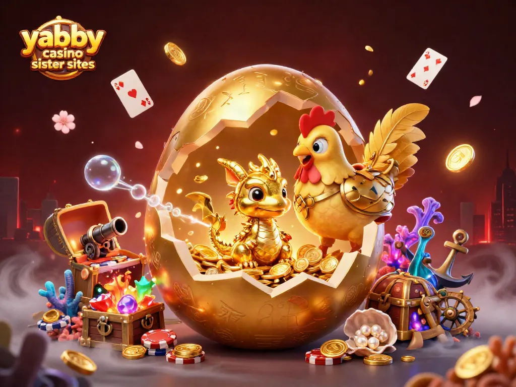 Win big with yabby casino sister sites featuring a golden dragon and vibrant treasure elements.