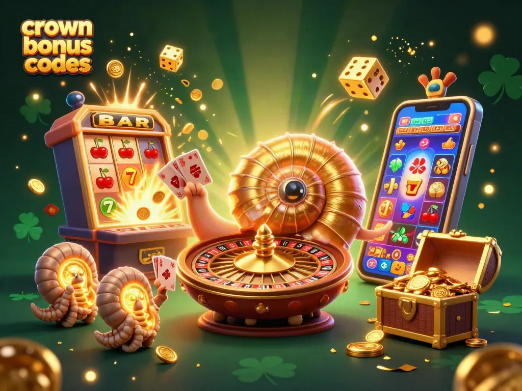 Get exciting crown coins bonus codes with a vibrant scene showcasing casino fun and rewards.