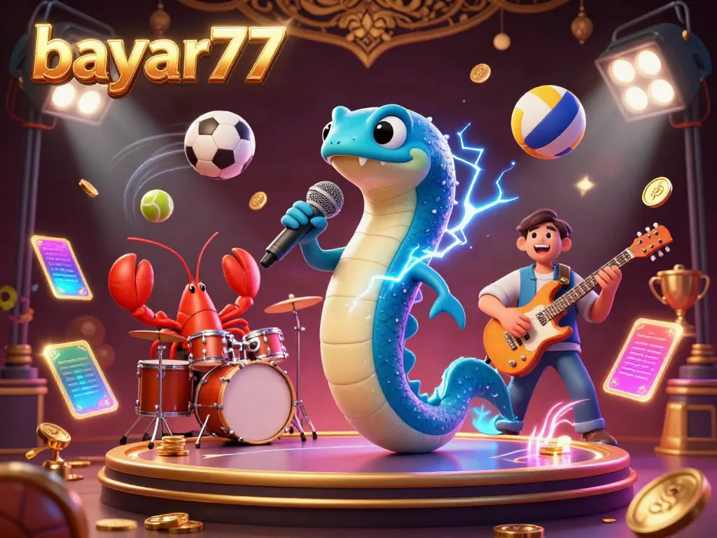 Experience the exhilarating action at bayar77 with vibrant underwater gaming characters and sports elements.