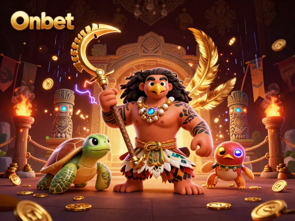 Engage in thrilling gambling with Onbet, where the mighty demigod hawk encounters the vibrant casino world.