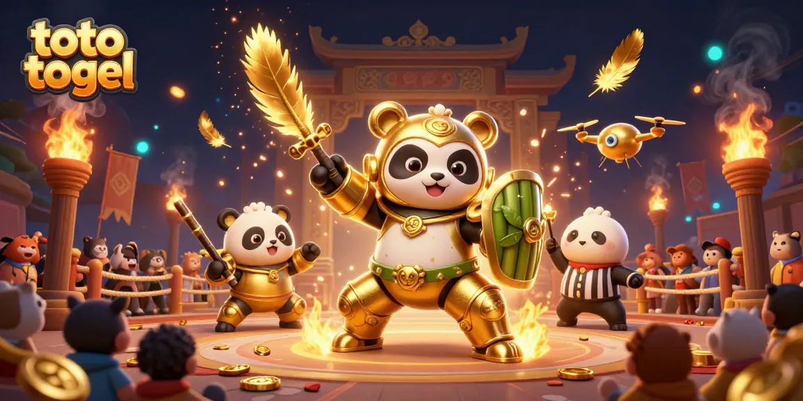 Experience thrilling toto togel gameplay in a vibrant 3D digital arena filled with excitement.
