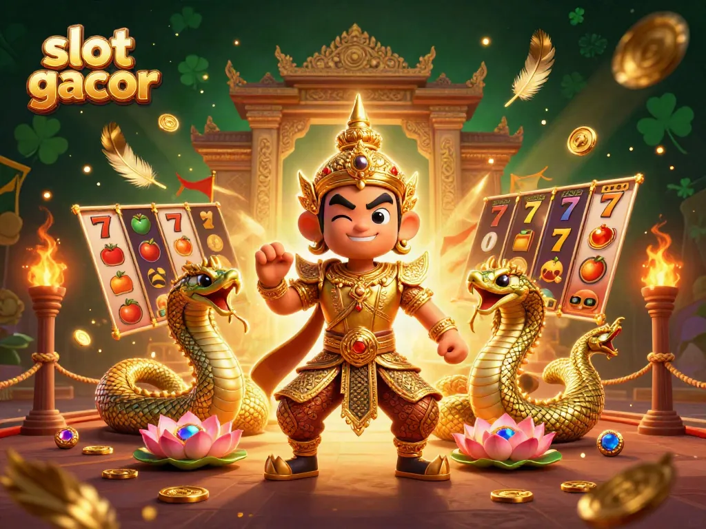Gambarkan slot gacor dengan penjaga kuil Thailand yang bersahabat dan elemen permainan yang berlimpah.