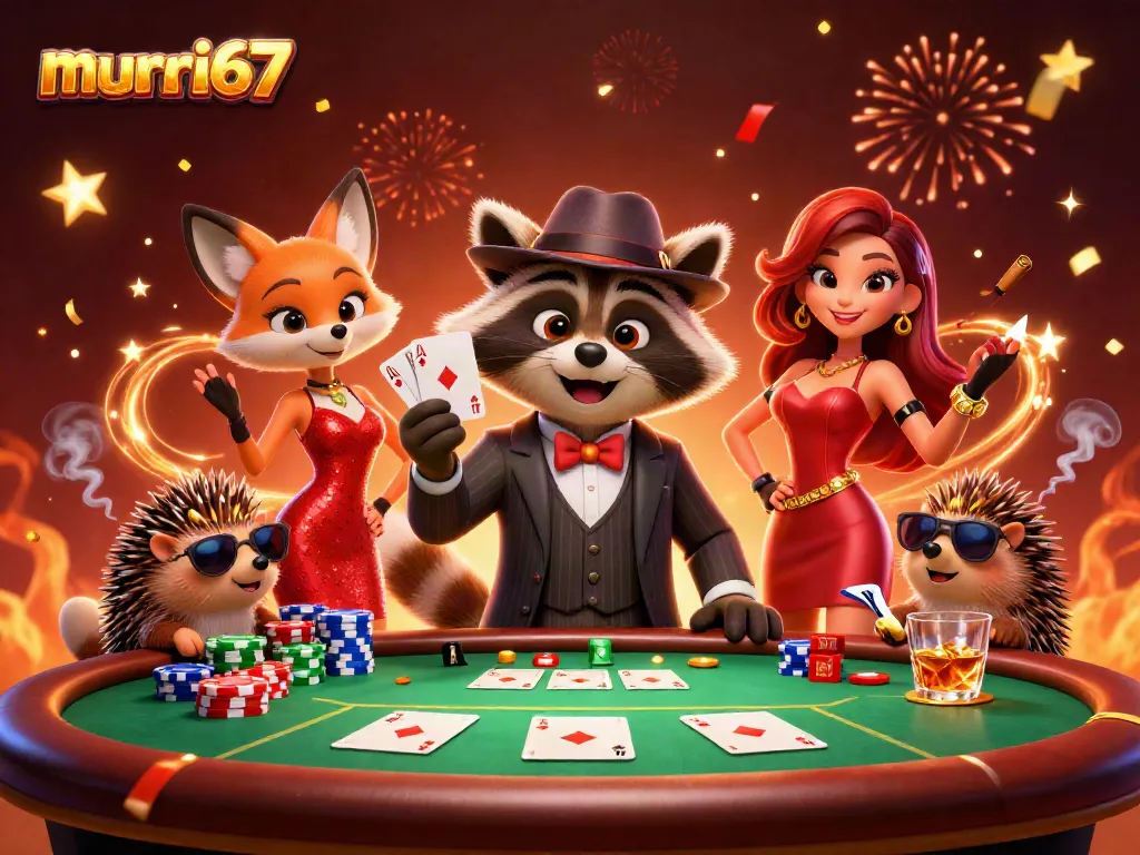 Experience thrilling moments as murai67 wins with a royal flush at a vibrant poker table.