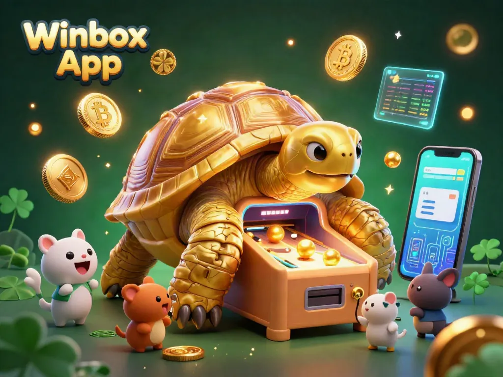 Engage in thrilling gameplay with the Winbox App featuring a massive pinball tortoise in a vibrant casino scene.