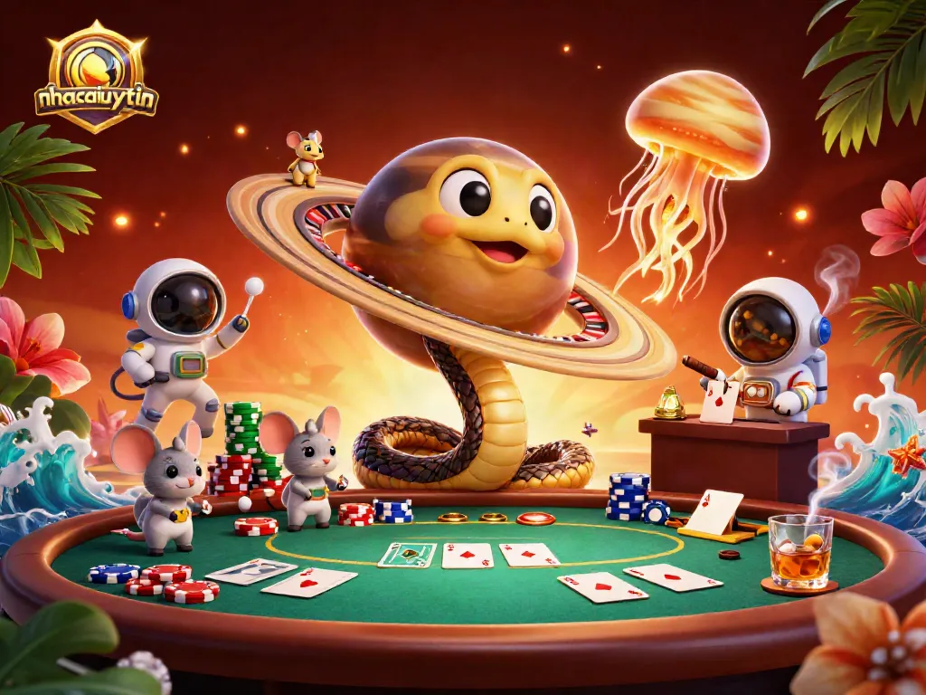 Engage with the nhacaiuytin gambling universe through a vibrant casino scene featuring dynamic betting elements.