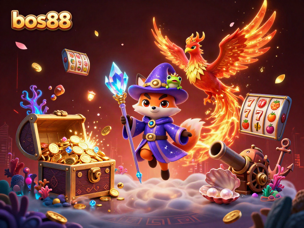 bos88 bermain slot dengan karakter kartun 3D yang menarik dan warna-warna cerah