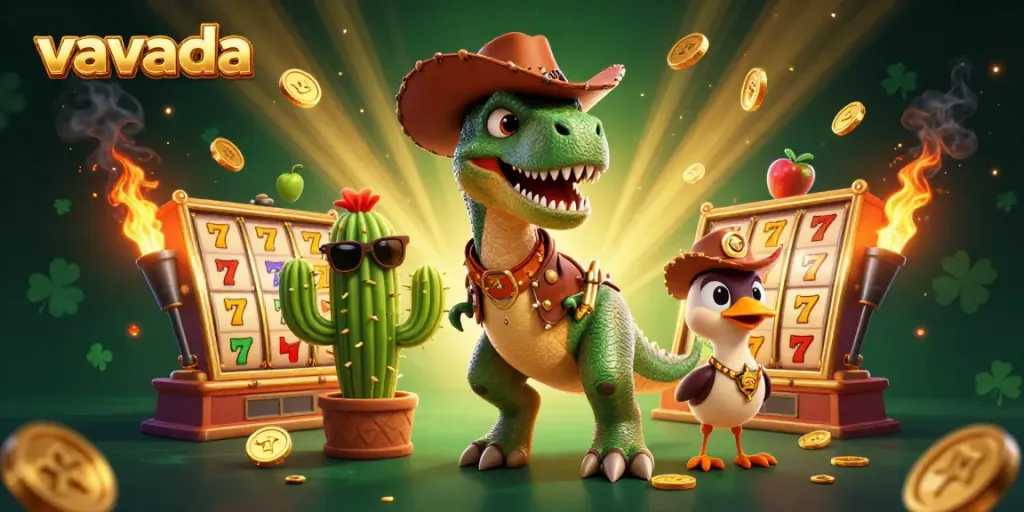 Win big at vavada with exciting 3D action featuring slots, gold coins, and vibrant characters.