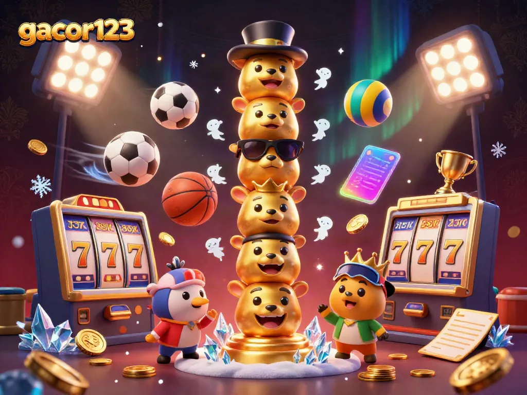 Engage with gacor123's gaming experience featuring vibrant slots and sports elements.