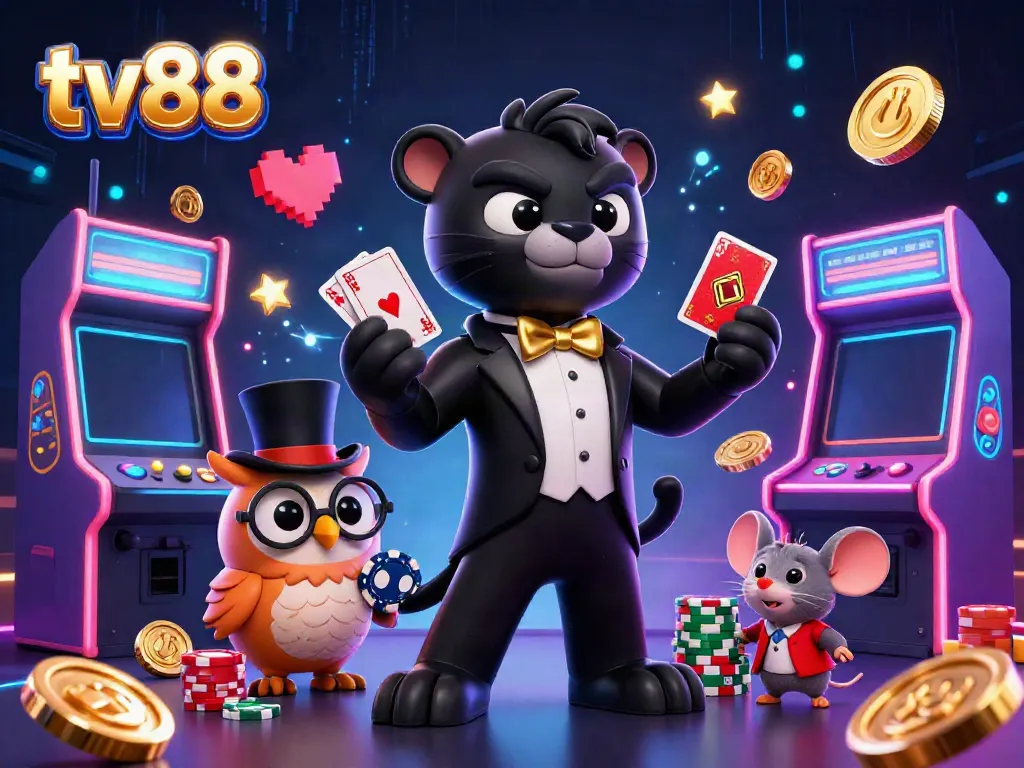 Play strategic games at tv88 with colorful characters, engaging visuals, and exciting casino elements.