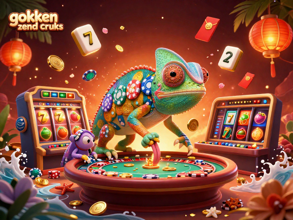 Gokken Tanpa CRUKS di kasino dengan pemilik chameleon dan elemen slot yang memikat
